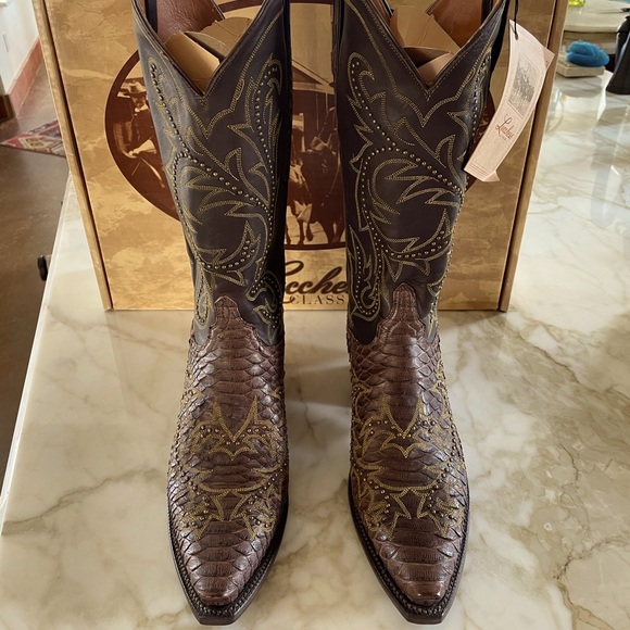 women's python western boots